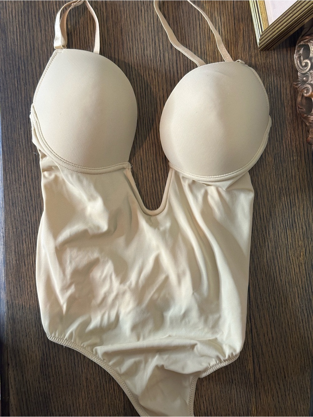 Ultimo Ivory Shapewear Bodysuit 36D | Structured Boned Body Shaper